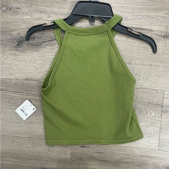 Free People Green XS or S Crop Tank Top - Picture 2 of 5